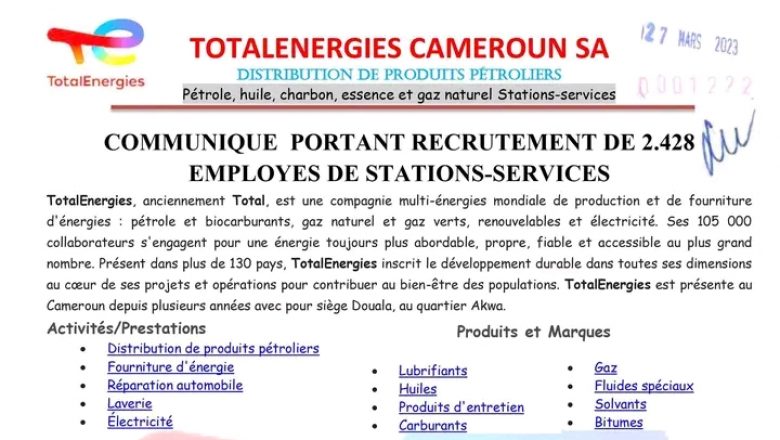 Le FNE dénonce un faux recrutement à Total Energies